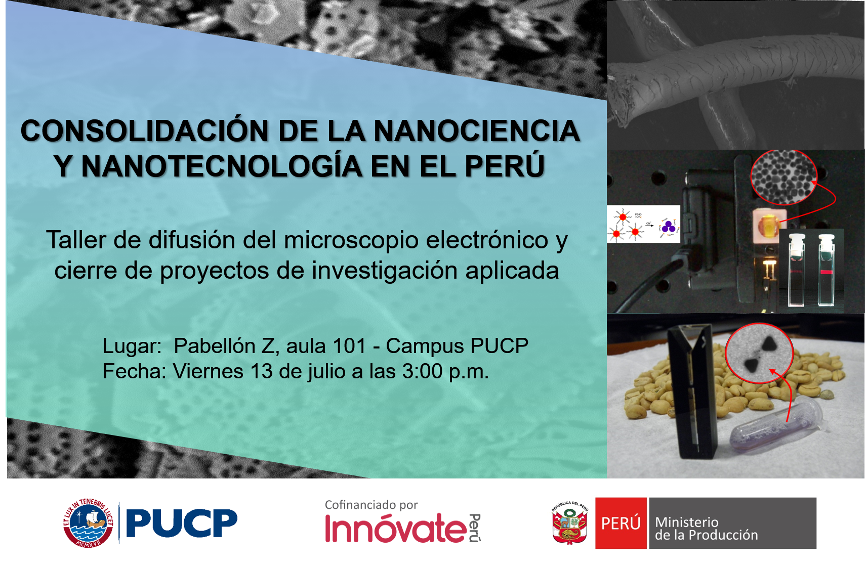 Difusión de resultados | Consolidación de la Nanociencia y Nanotecnología  en el Perú - Departamento Académico de Ciencias PUCPDepartamento Académico  de Ciencias PUCP