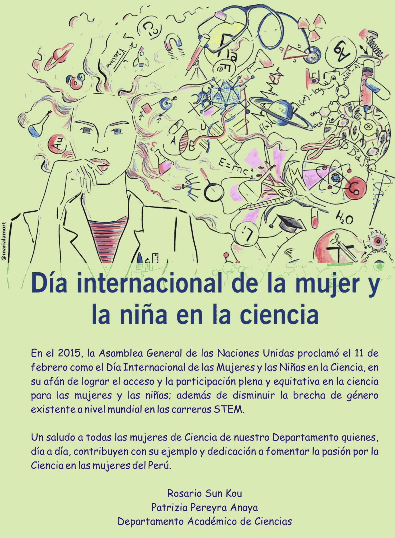 Día Internacional de la Mujer y la Niña en la Ciencia - Departamento  Académico de Ciencias PUCPDepartamento Académico de Ciencias PUCP