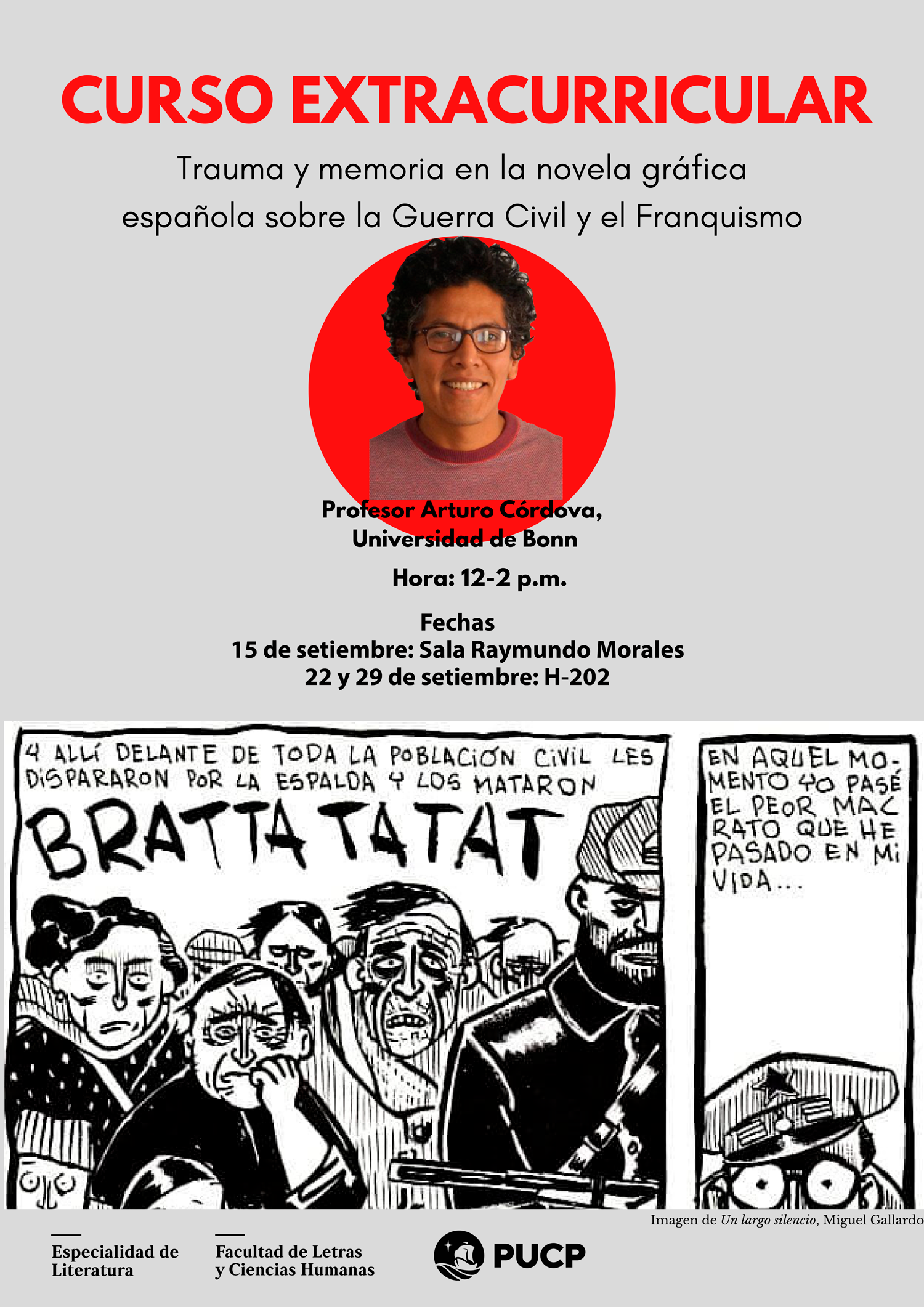 Curso extracurricular | Trauma y memoria en la novela gráfica española sobre la Guerra Civil y el Franquismo