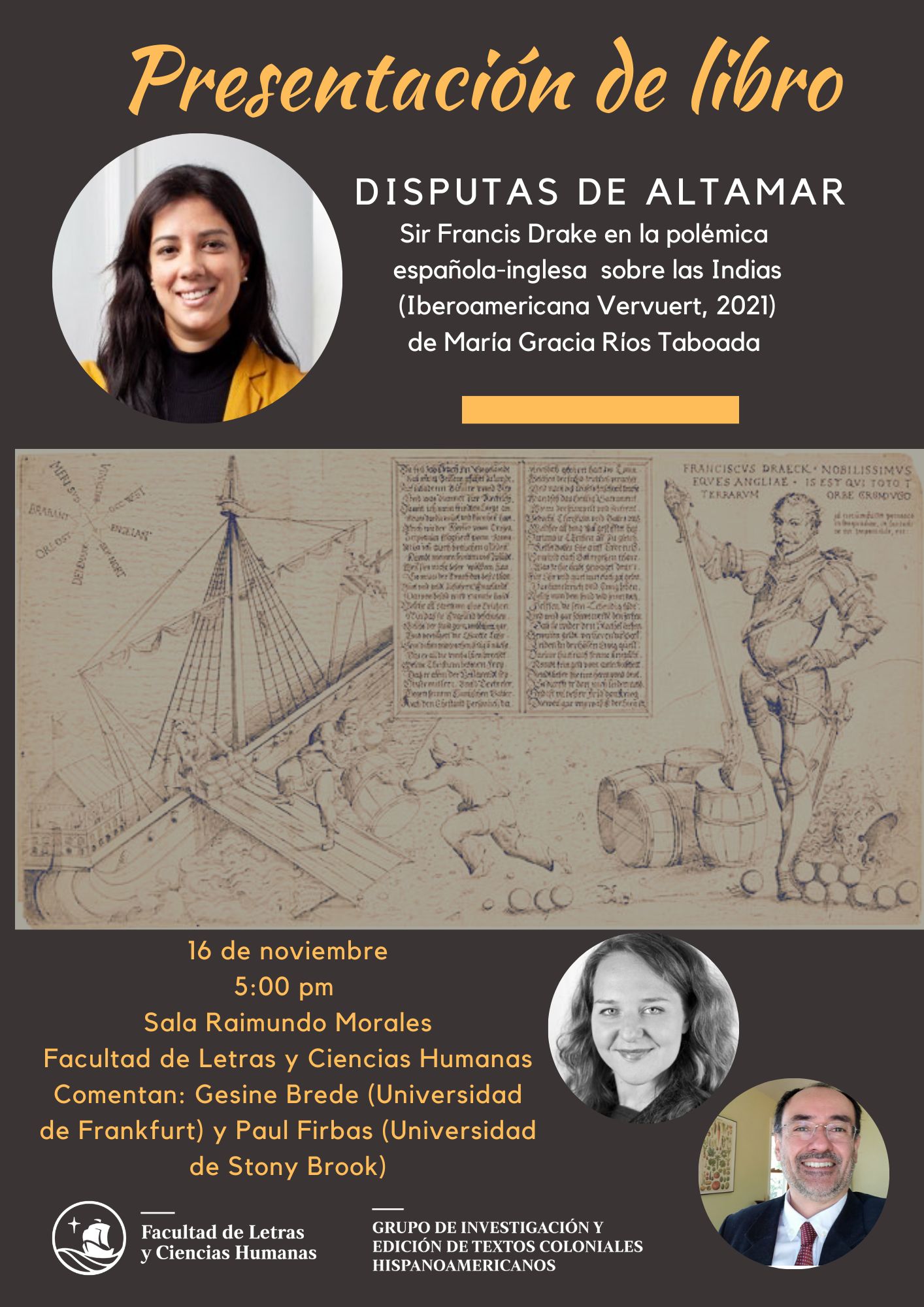 Presentación del libro | Disputas de altamar. Sir Francis Drake en la polémica española-inglesa sobre las Indias