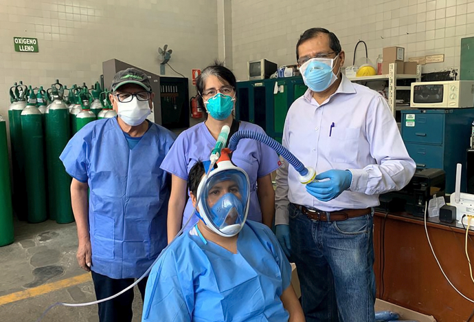 La PUCP y la UPCH implementan un sistema de ventilación no invasiva para pacientes de COVID-19