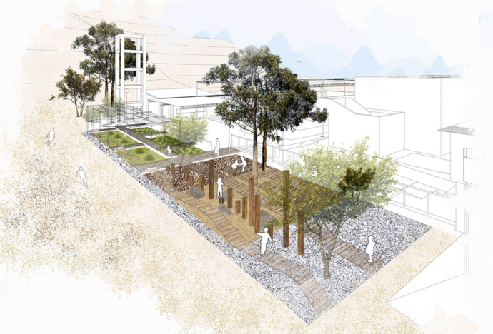 “Paisajes educativos”: alumnas y egresadas de Arquitectura PUCP implementan un jardín multisensorial con financiamiento internacional