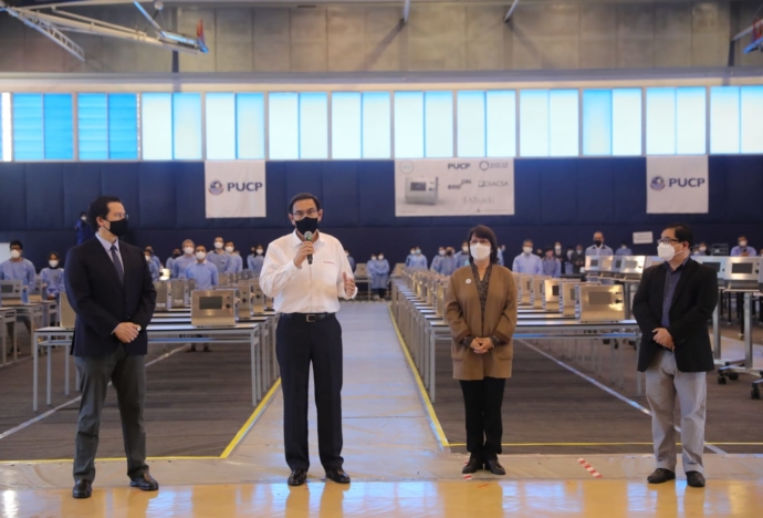 El presidente Martín Vizcarra recibe 150 ventiladores del Proyecto MASI