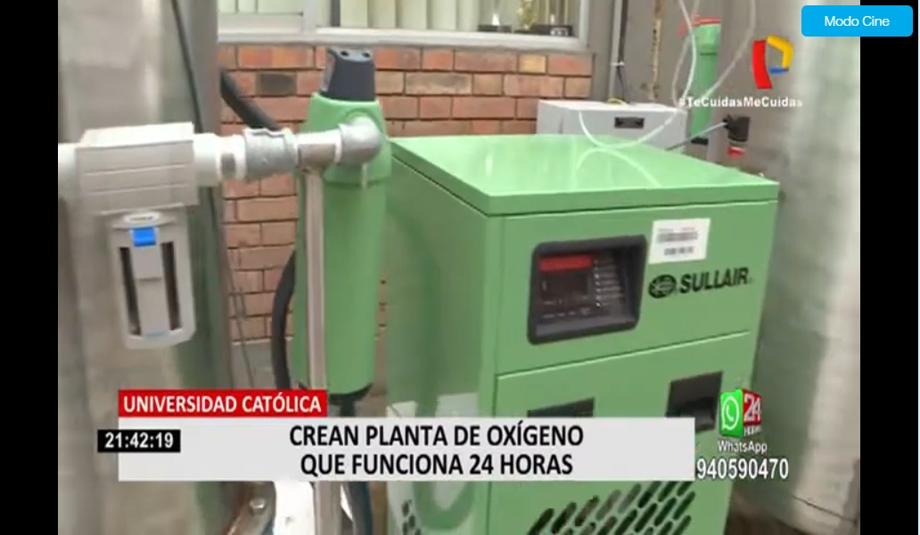 Ingenieros y estudiantes de la PUCP crearon planta de oxígeno
