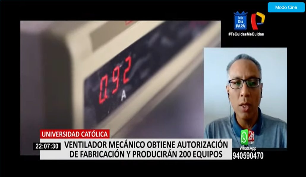 Ingenieros de la PUCP obtienen autorización para ventilador mecánico y producirán 200 equipos