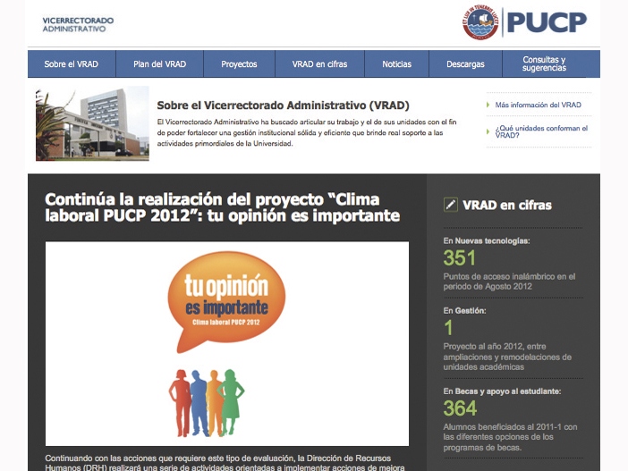 Visita La Nueva Web Del Vicerrectorado Administrativo Puntoedu Pucp