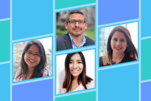 Collage de profesor y estudiantes del Departamento de Gestión PUCP