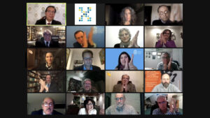 sesión de zoom con varios rostros