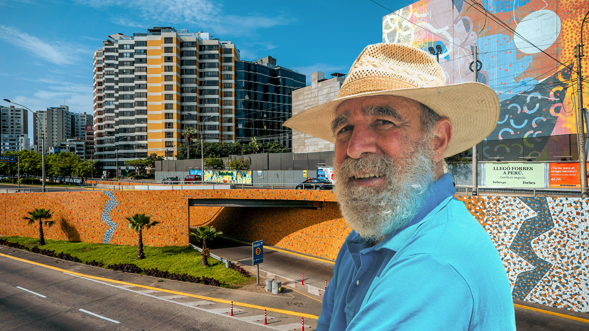 Mural de la Vía Expresa del artista PUCP Ricardo Wiesse es restaurado tras 30 años de su creación