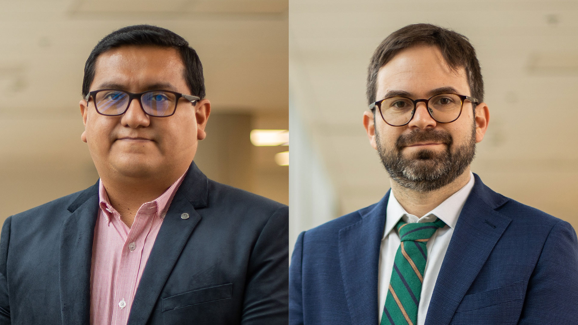 fotos de Fulton Rivera y Feliz Lossio, jefes de las oficinas de Ética y Creación del Vicerrectorado de Investigación PUCP.