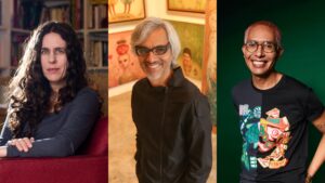 foto de 3 creativos PUCP en la lista de Forbes: mariana de althaus, fito espinosa y edward venero.