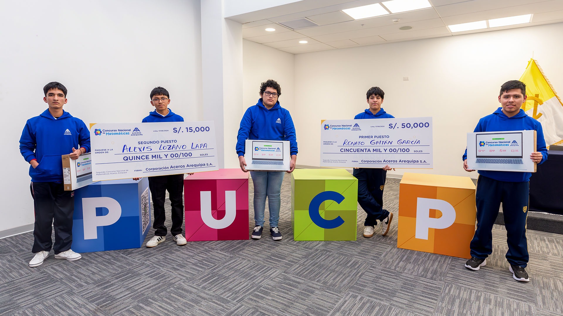 Ganadores del Concurso Nacional de Matemáticas Aceros Arequipa.