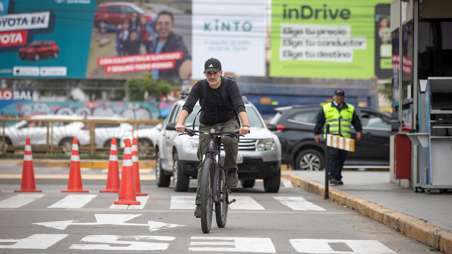 José Carlos Silva en bicicleta.