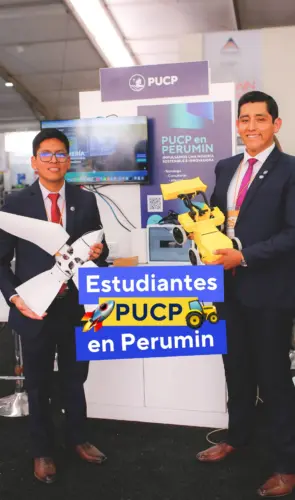 Pedro Chipana y Juan Apaza representaron a la PUCP en Perumin 2025