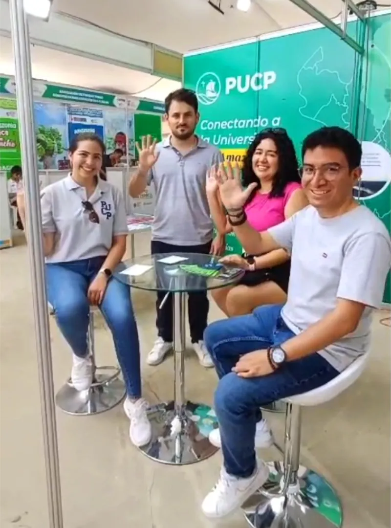 El stand de la PUCP en Expo Amazónica conto reunió 10 unidades de la Universidad con presencia en la Amazonía.