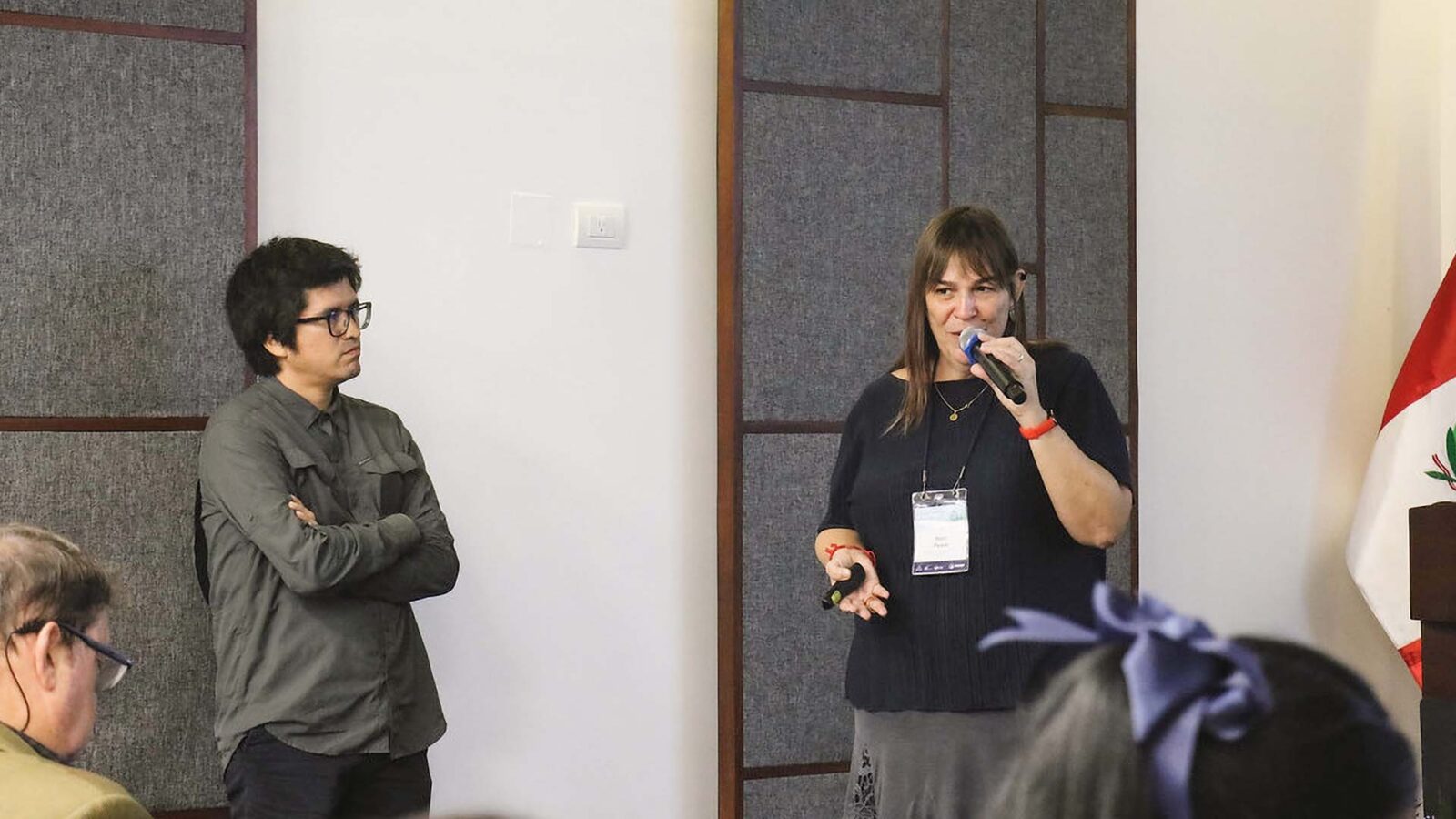Dra. Nani Pease durante el desarrollo del IV Taller del Observatorio Laudato Si'